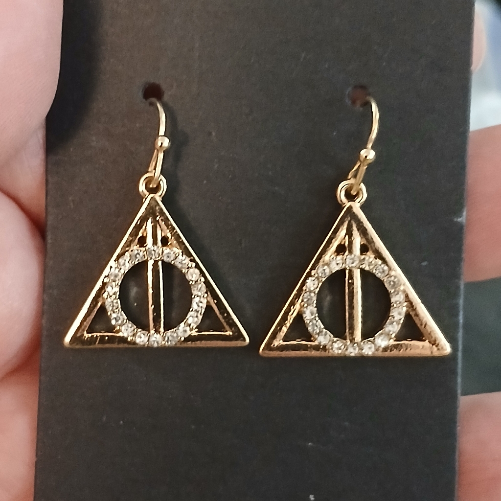 New Harry Potter And The Deathly Hallows Symbol Earrings